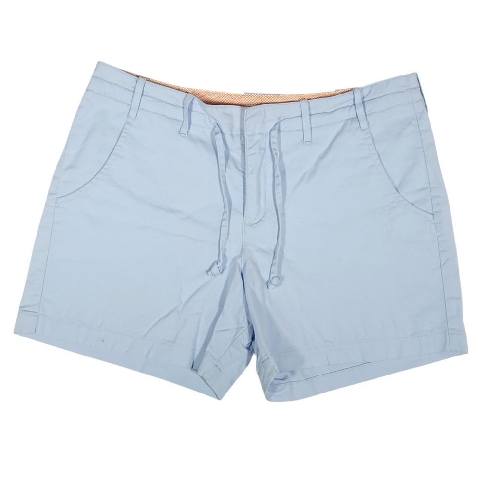 Lee Womens 12 Light Blue‎ Chino Shorts Drawstring Waist 5 Inseam Cotton Spandex